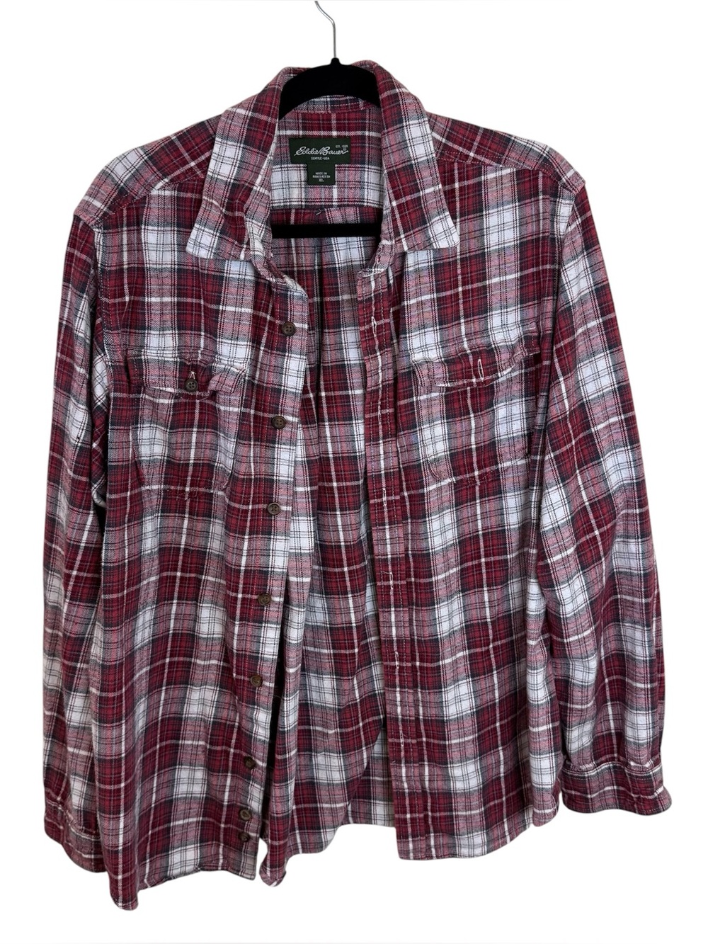 Eddie Bauer heavy flannel button up XL